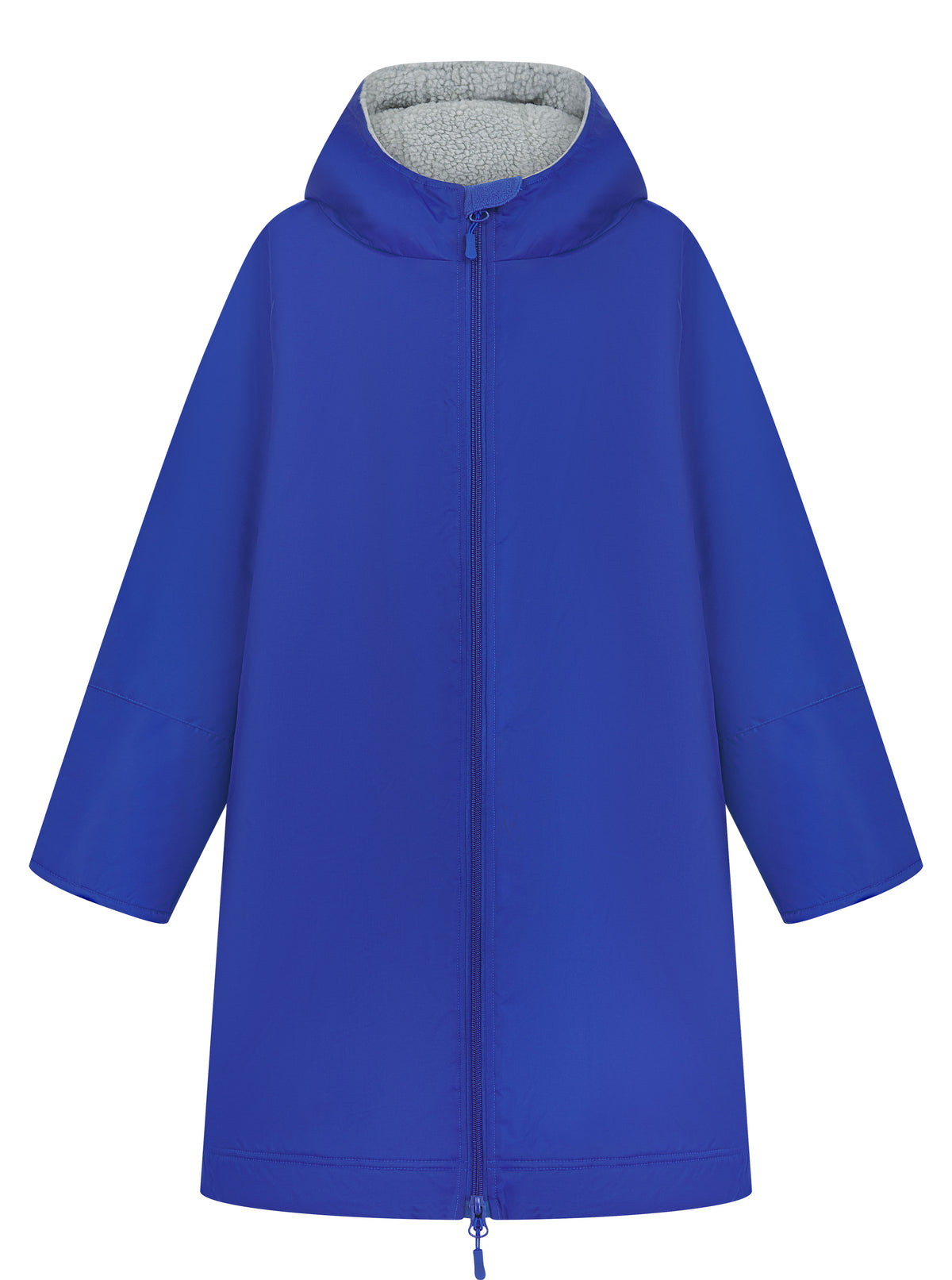 Finden & Hales Kids all-weather robe in Royal, front view