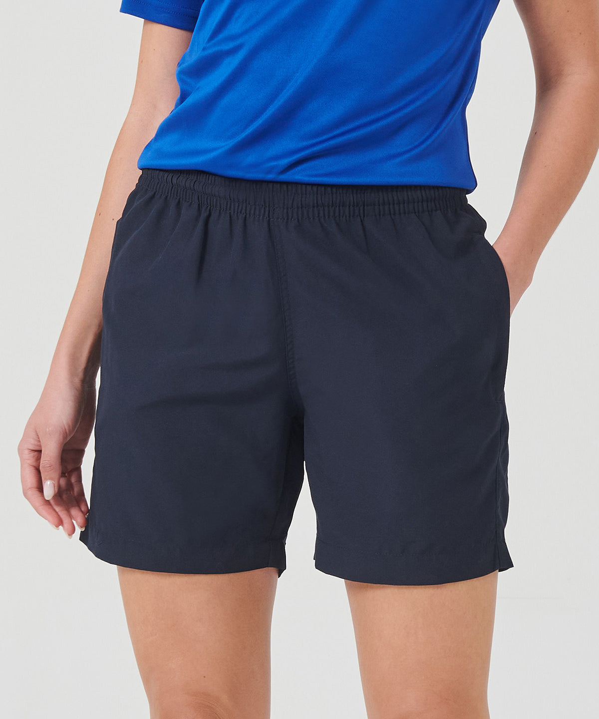 Finden & Hales Women's microfibre shorts, lifestyle photo