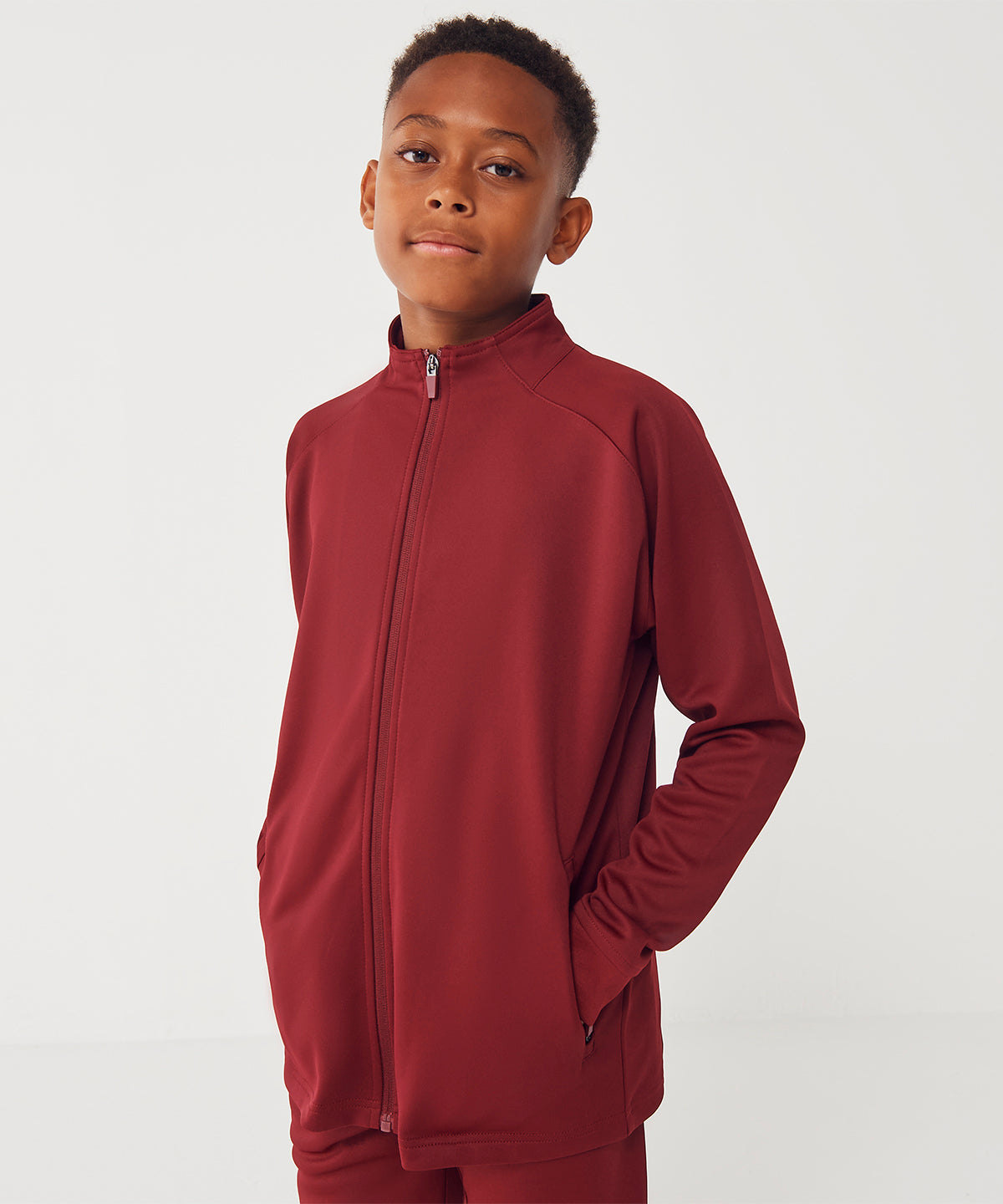 Finden & Hales Kids knitted tracksuit top, lifestyle photo