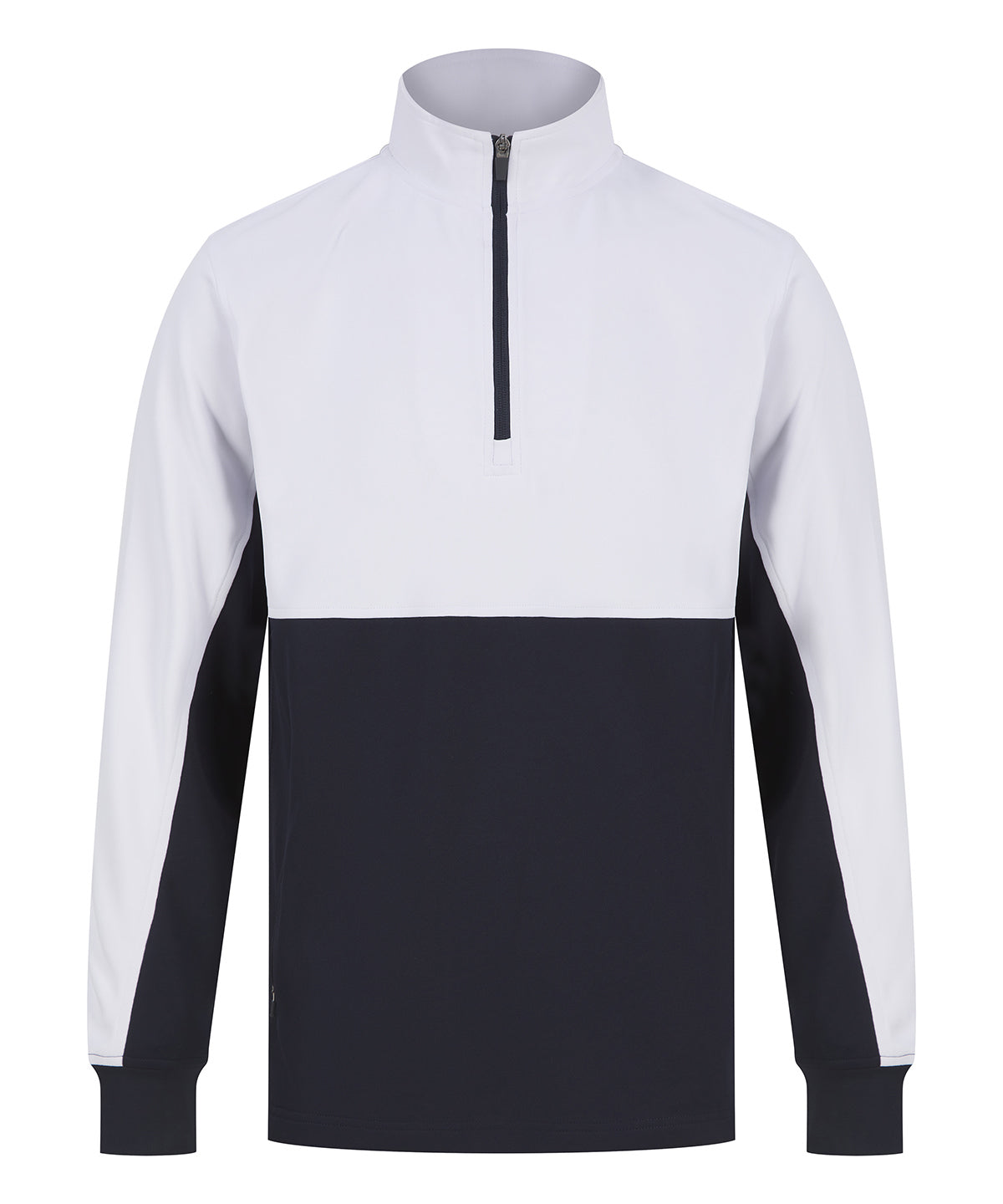 Finden & Hales ¼-Tracksuit top in Navy_White, front view