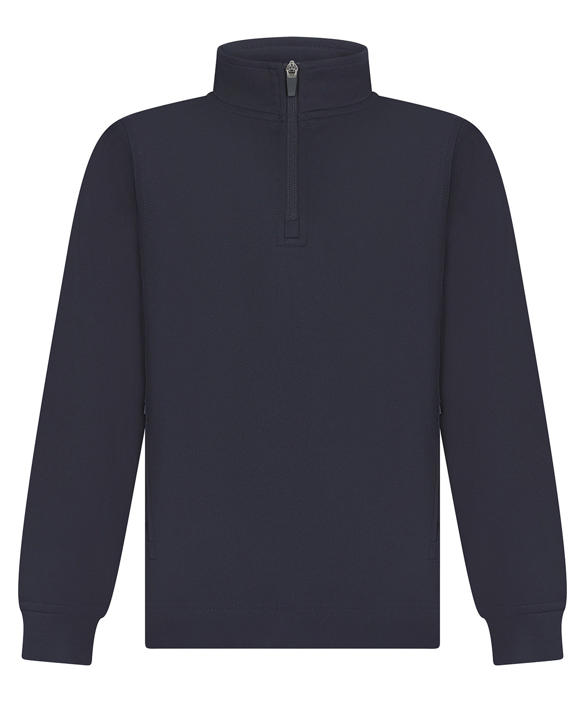 Finden & Hales Kids ¼-tracksuit top in Navy, front view