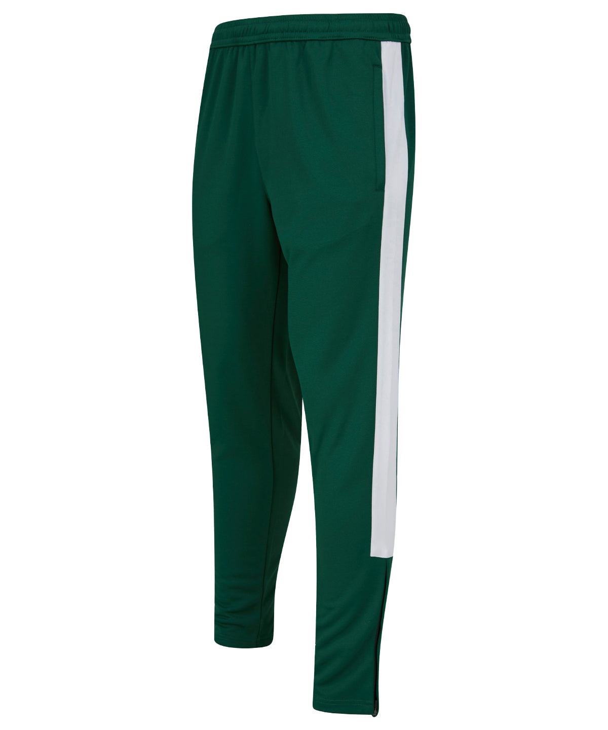 Finden & Hales Knitted tracksuit pants in Bottle_White, front view