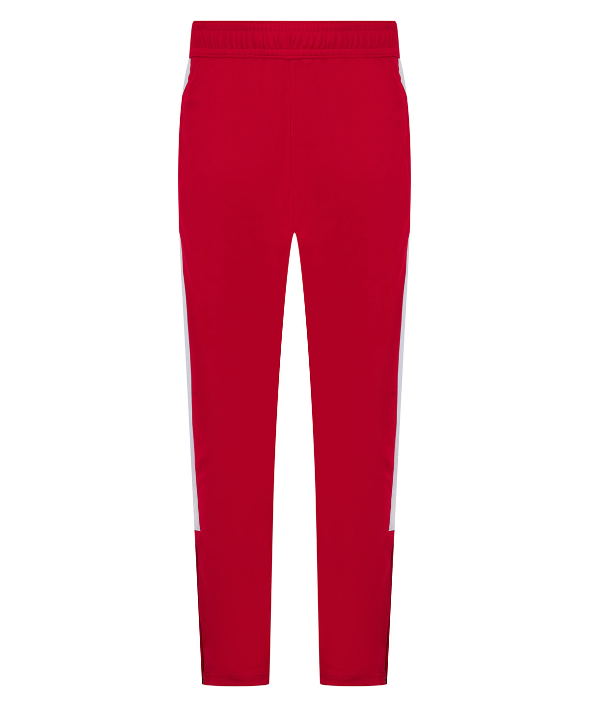 Finden & Hales Knitted tracksuit pants in Red_White, front view