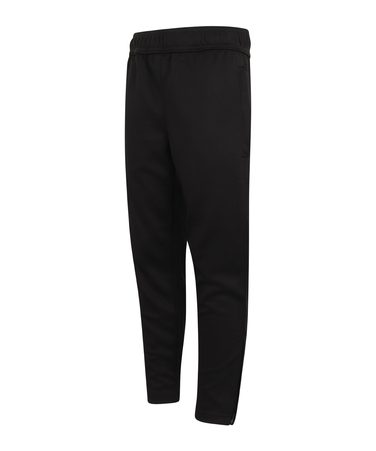 Finden & Hales Kids knitted tracksuit pants in Black, front view