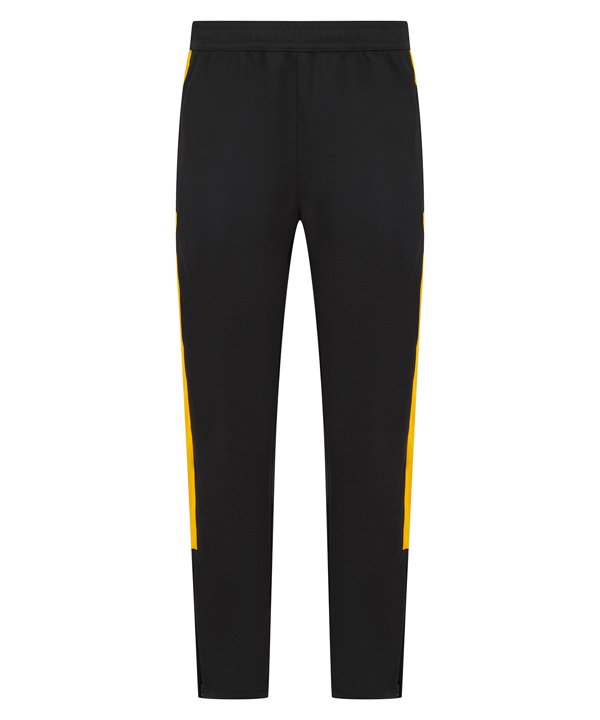 Finden & Hales Kids knitted tracksuit pants in Black/Gold, front view