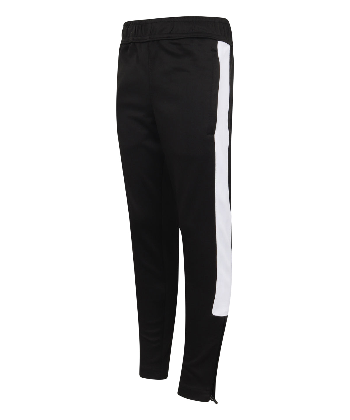 Finden & Hales Kids knitted tracksuit pants in Black/White, front view