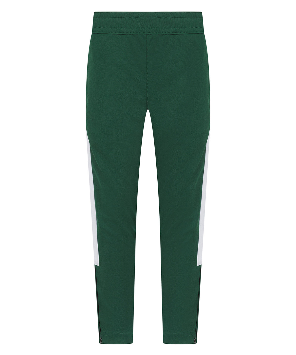 Finden & Hales Kids knitted tracksuit pants in Bottle/White, front view