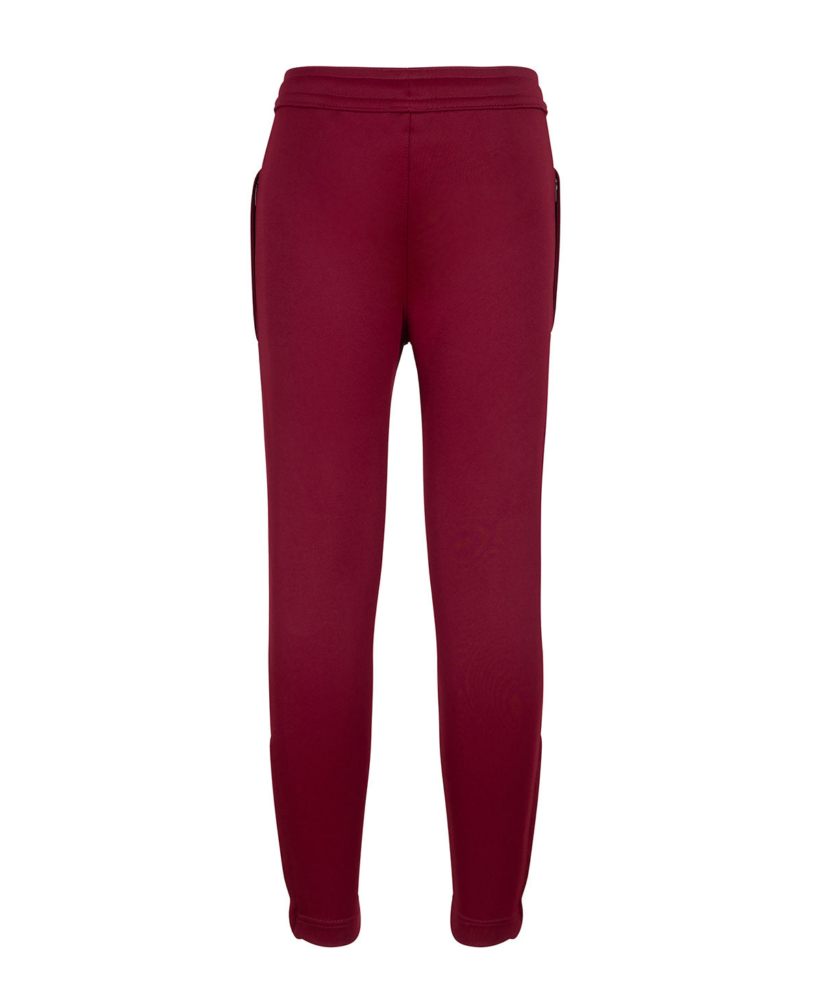 Finden & Hales Kids knitted tracksuit pants in Burgundy, front view
