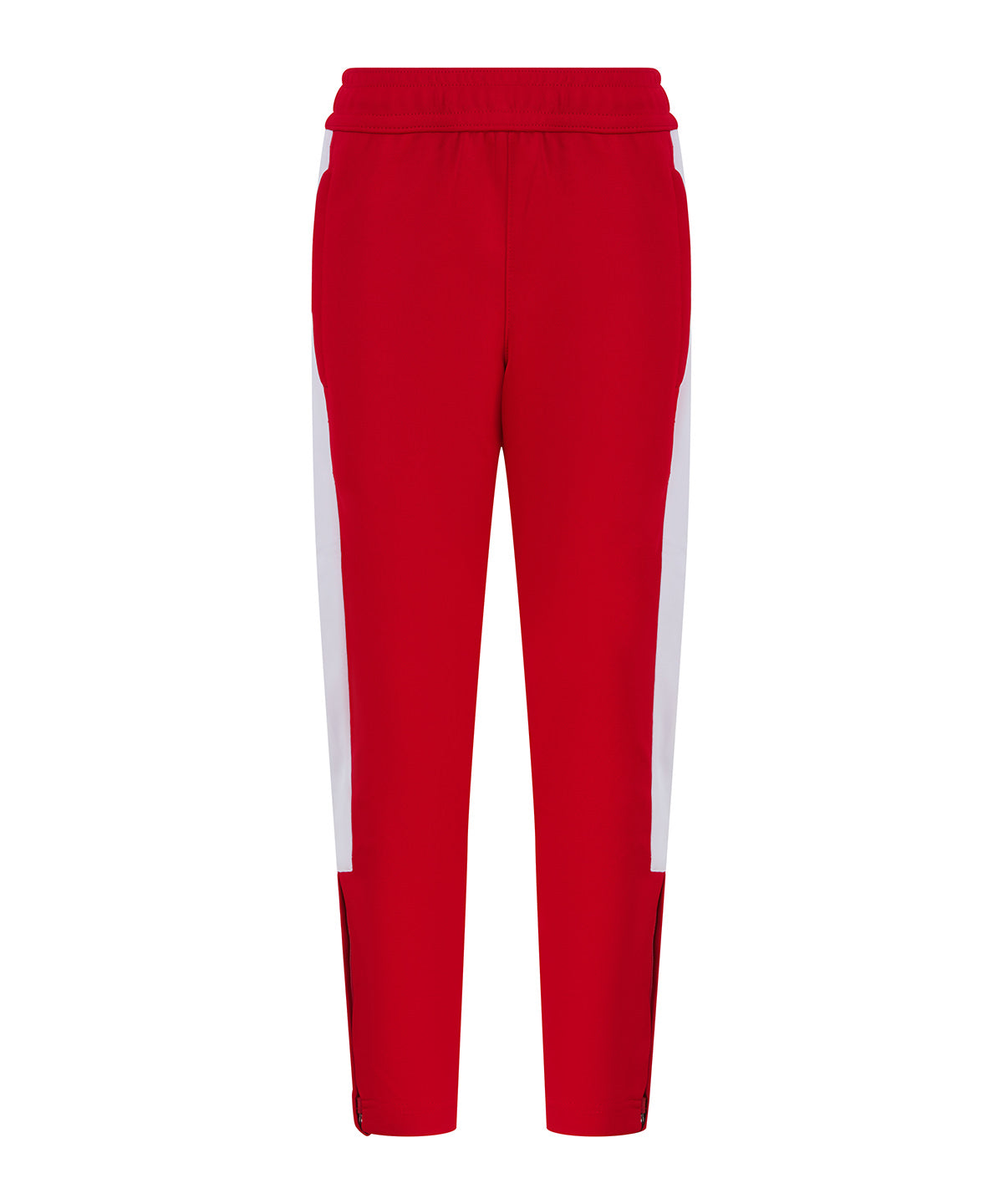 Finden & Hales Kids knitted tracksuit pants in Red_White, front view