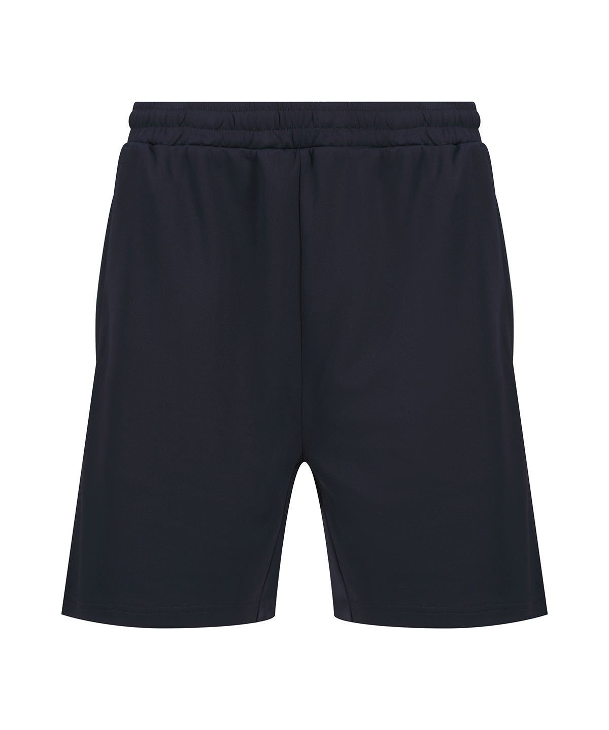 Finden & Hales Knitted shorts with zip pockets in Navy, front view
