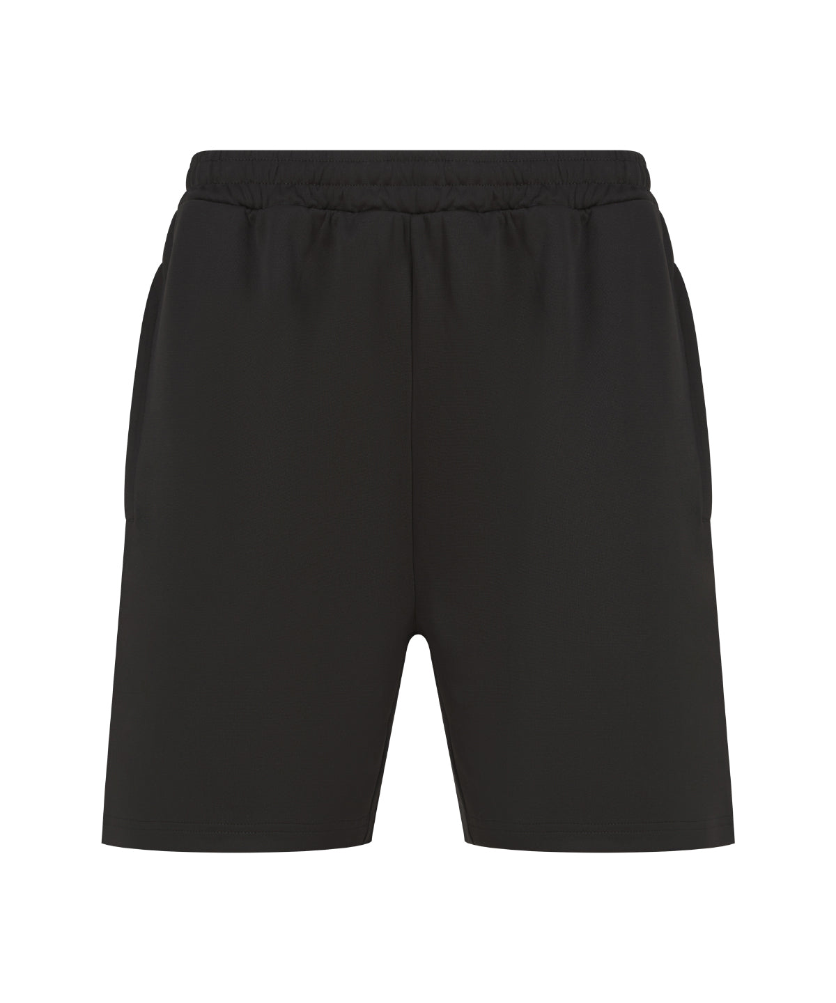 Finden & Hales Kids knitted shorts with zip pockets in Black, front view