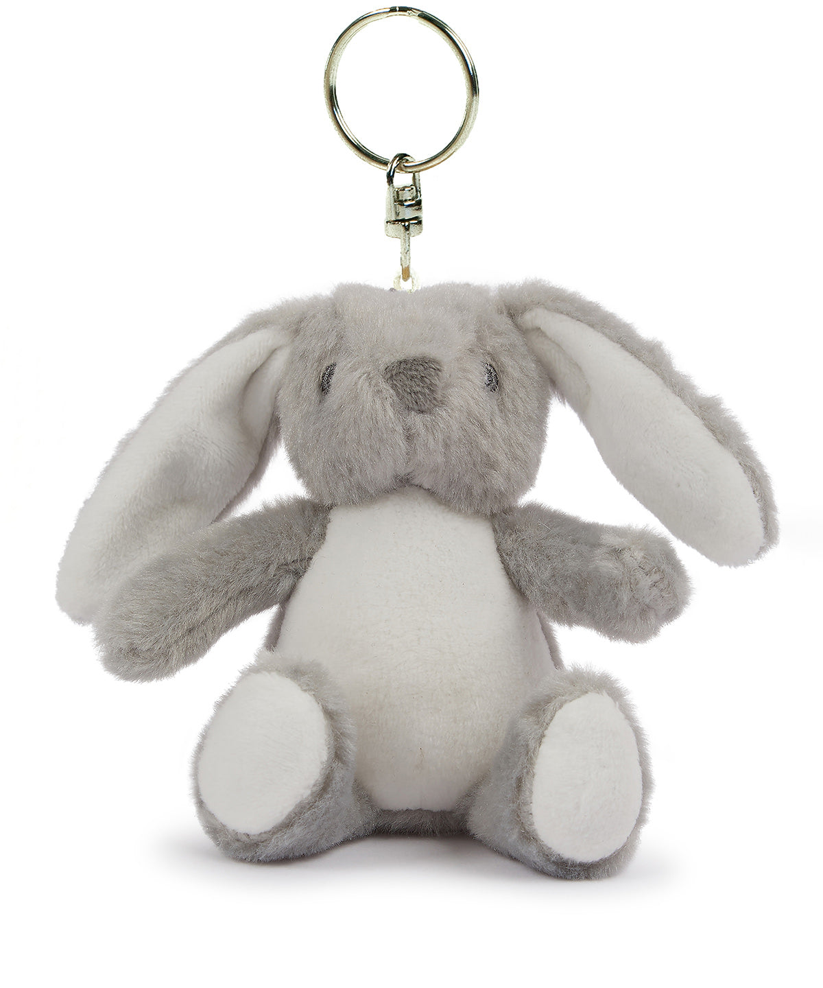 Mumbles Binx bear in Bunny Key Ring_28Grey_29, front view