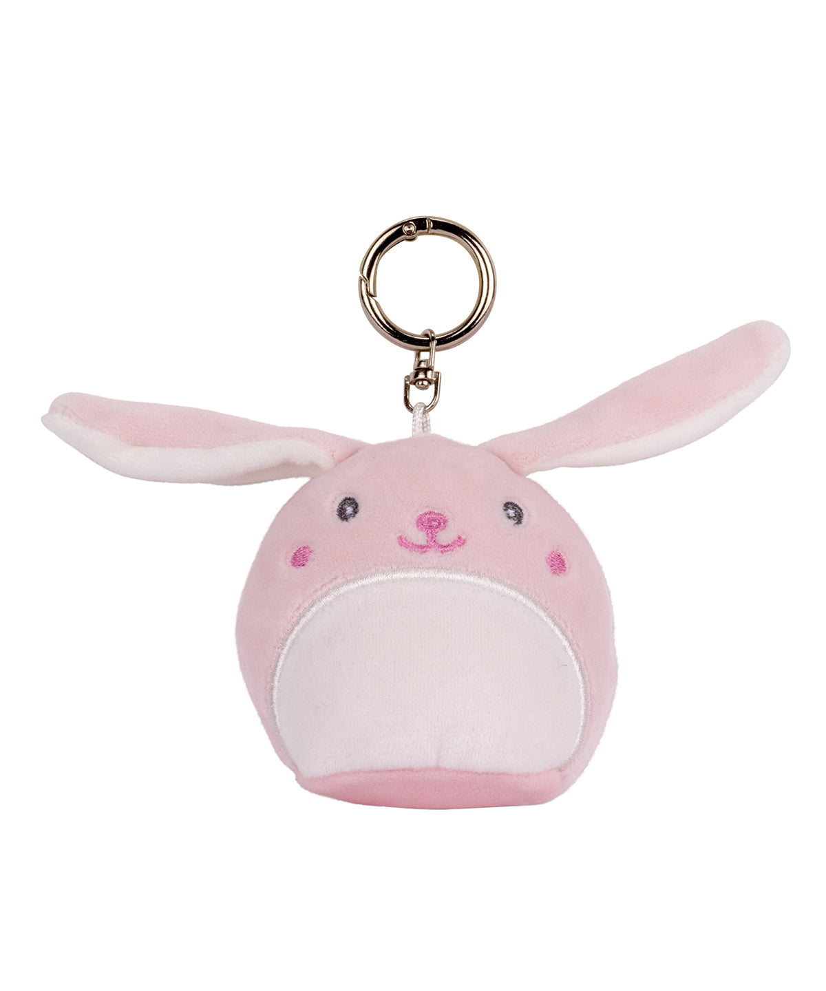 Mumbles Character keyring in Bunny Pink, front view