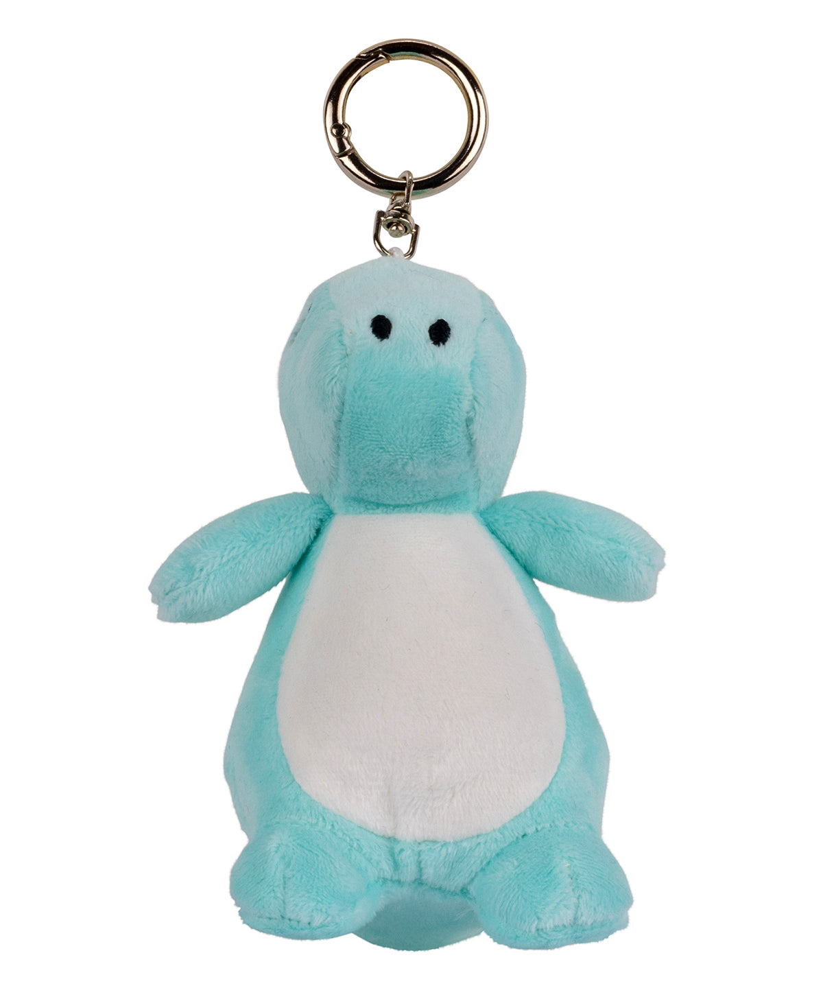 Mumbles Character keyring in Dinosaur Turquoise, front view