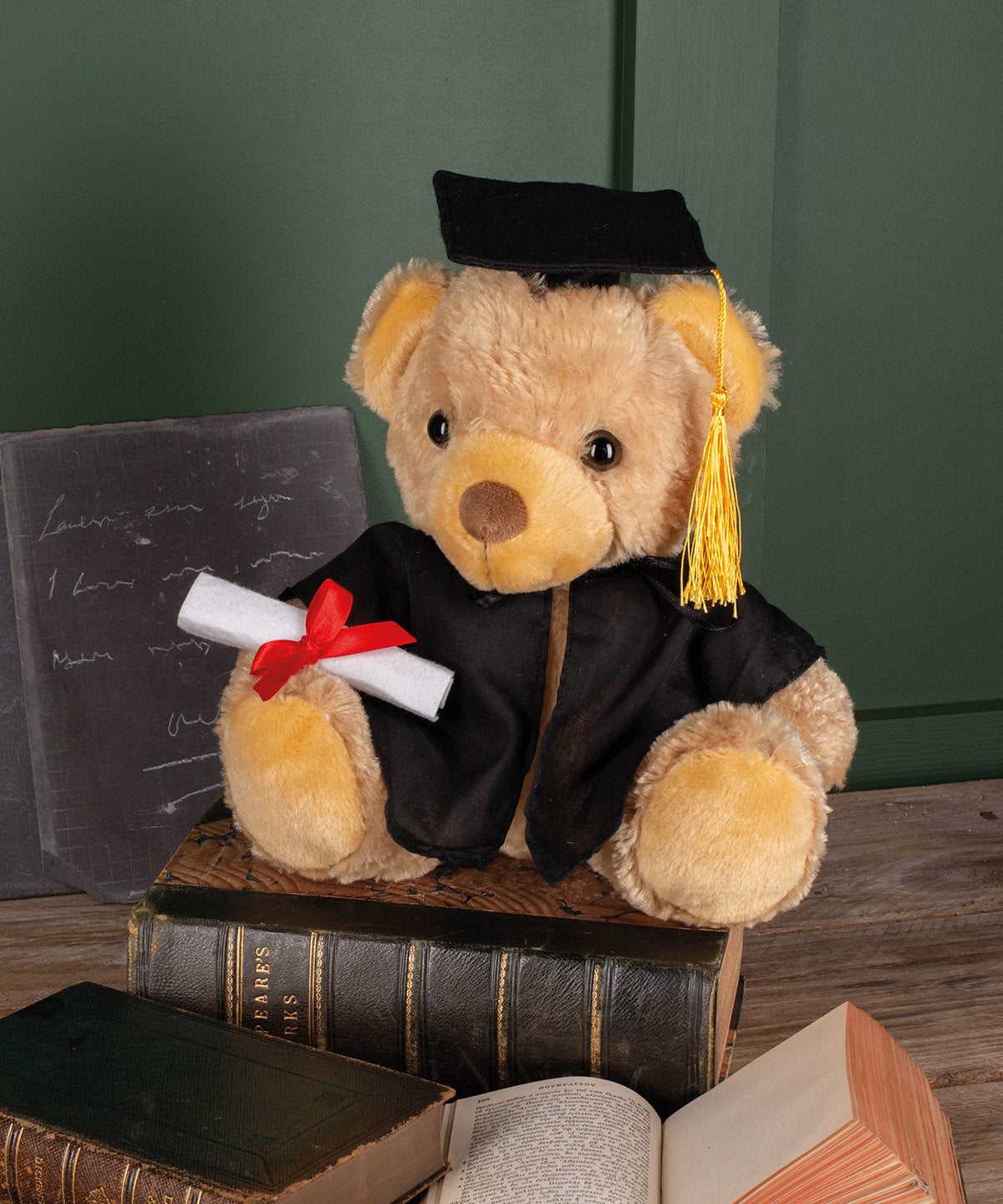 Mumbles Graduation bear in Brown, lifestyle photo