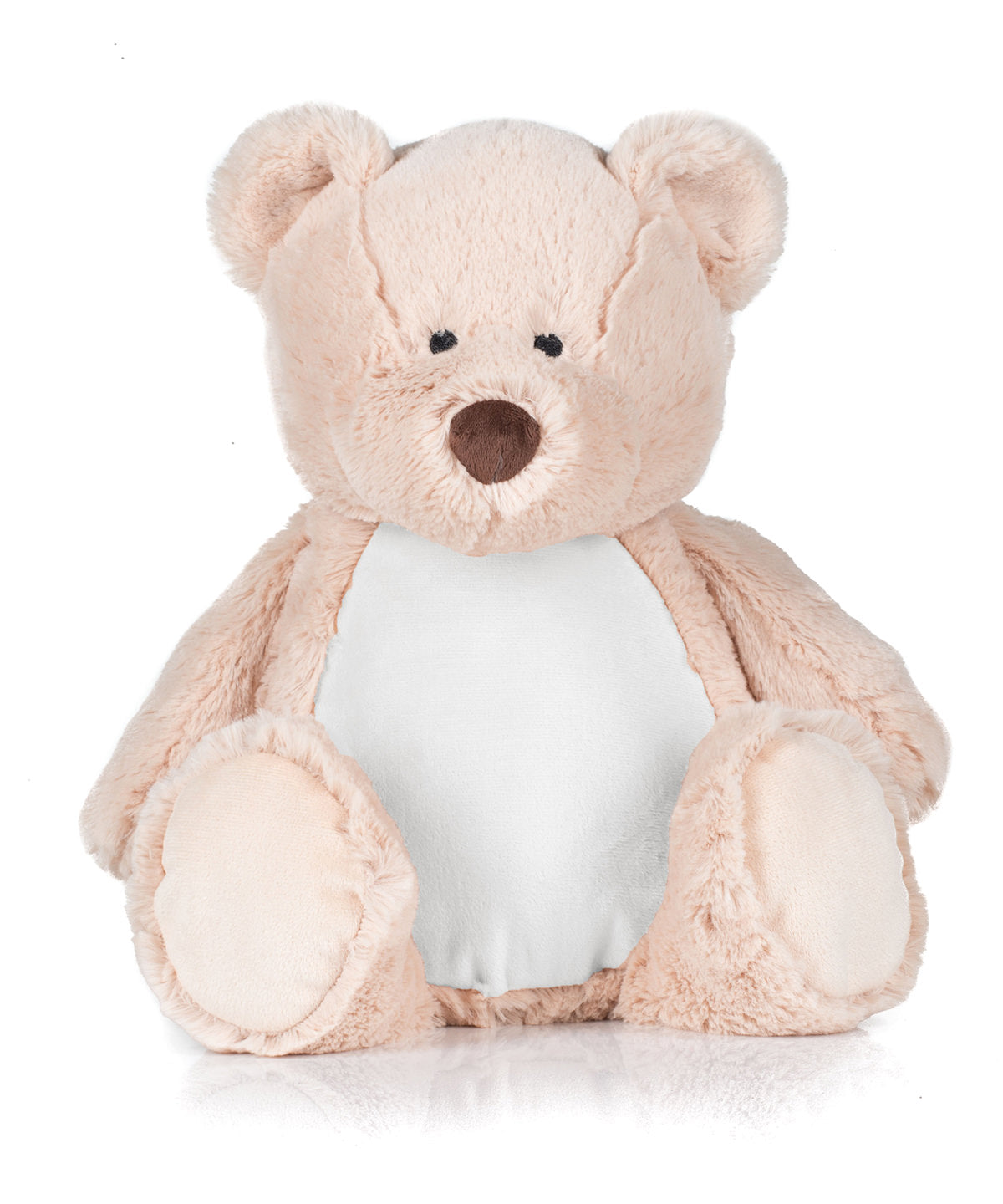 Mumbles Zippie teddy in Mid Brown, lifestyle photo