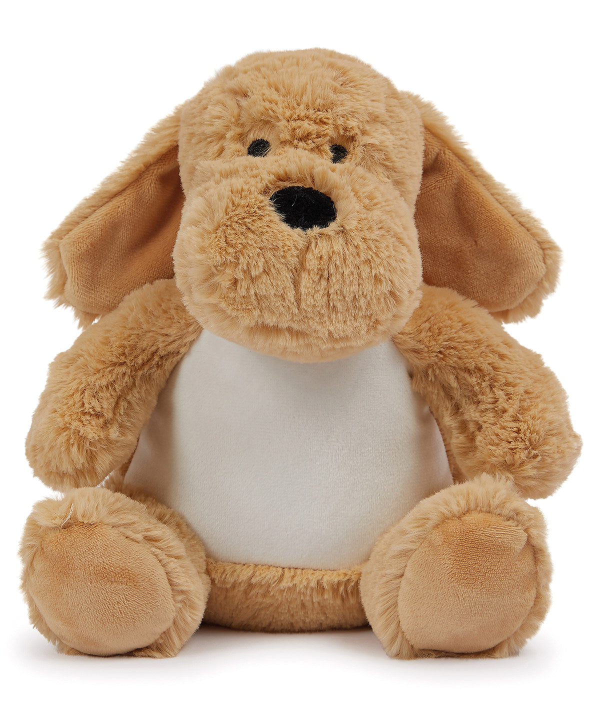 Mumbles Printme mini teddy in Brown Dog, front view