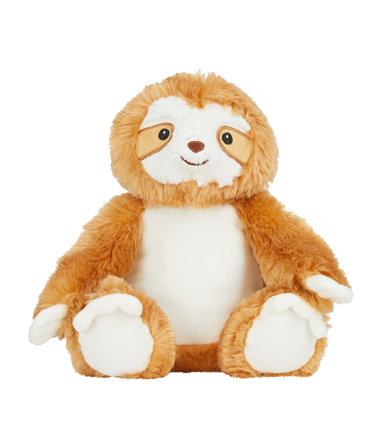 Mumbles Printme mini teddy in Brown Sloth, front view