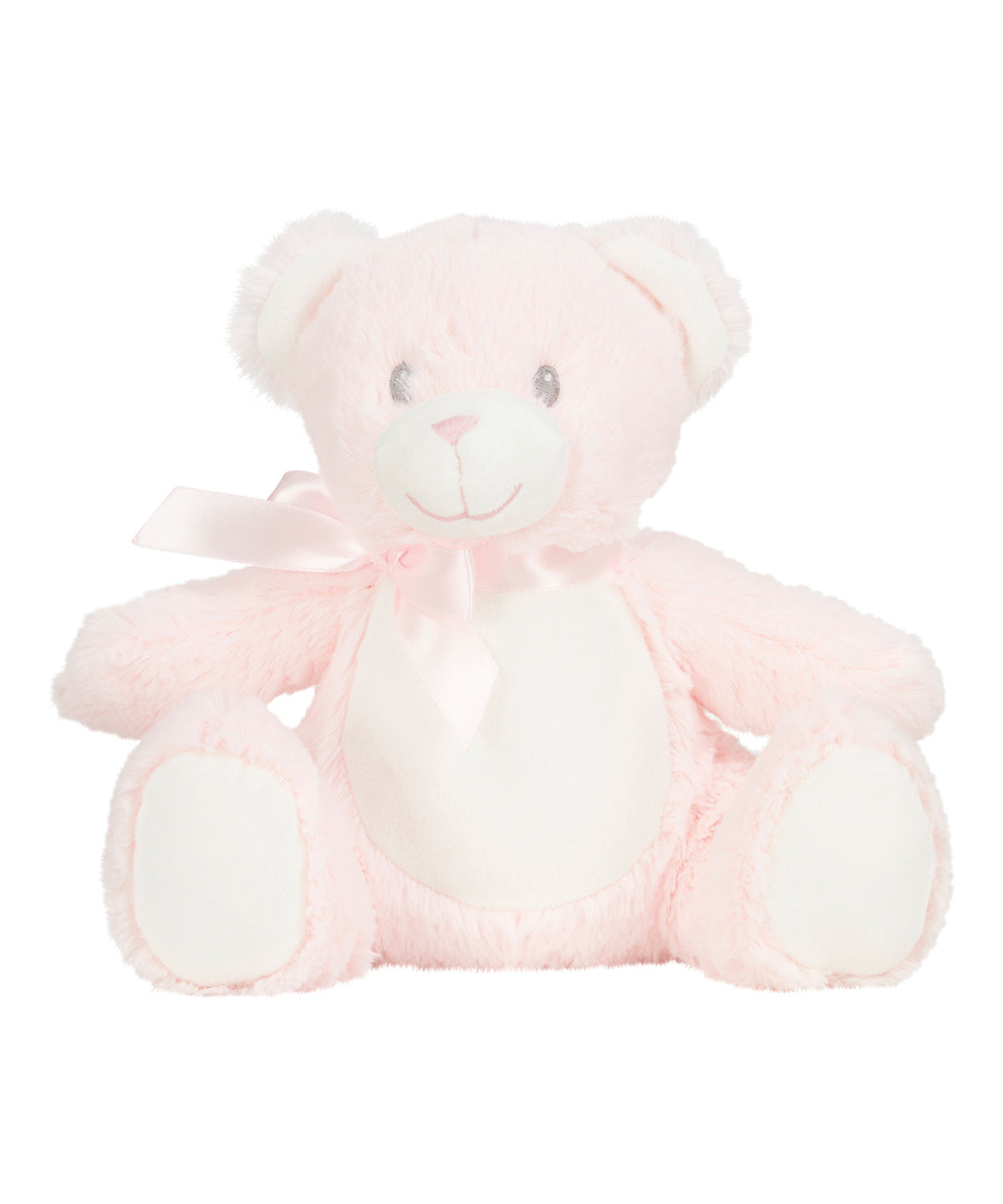 Mumbles Printme mini teddy in Pink Teddy, front view
