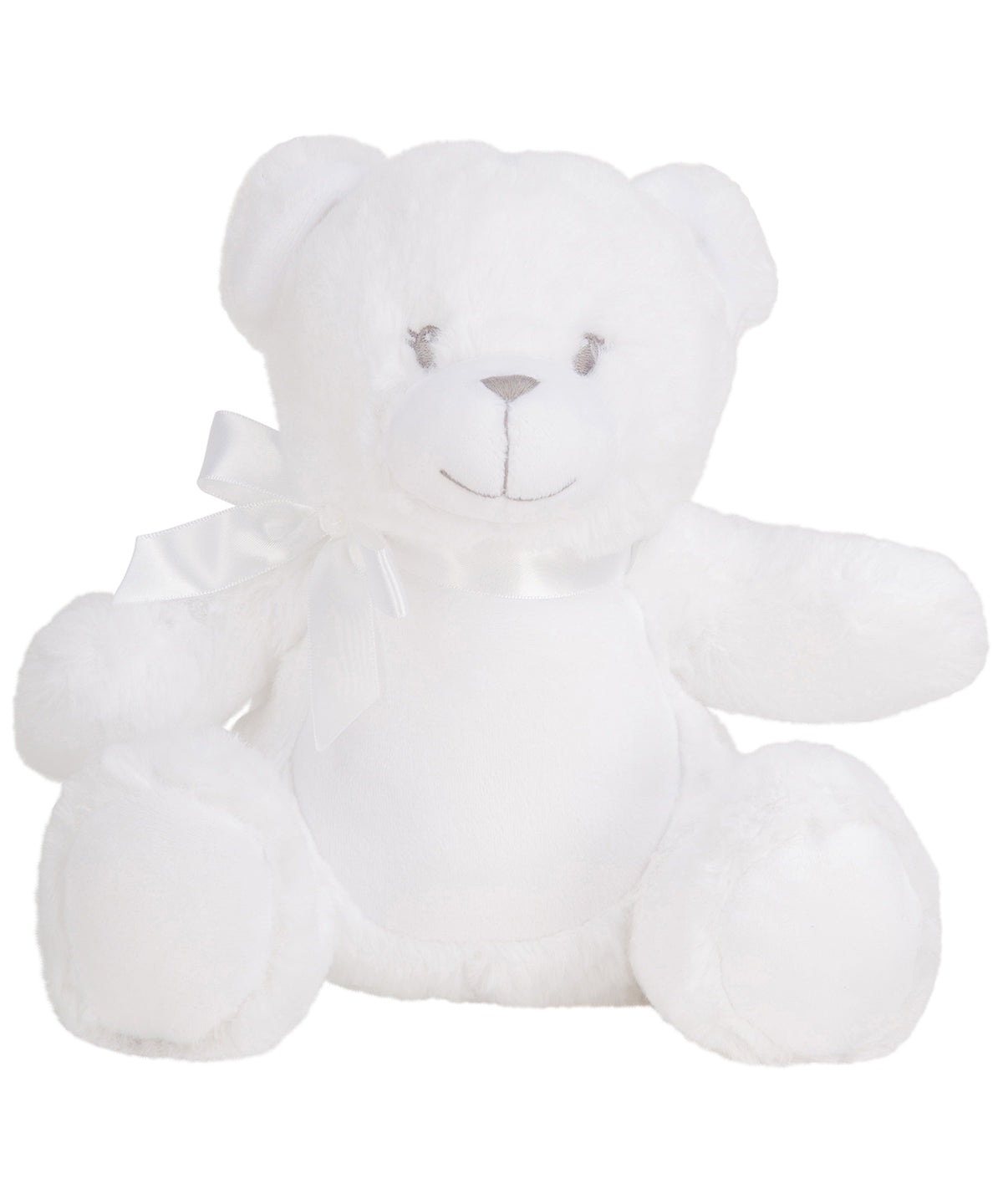 Mumbles Printme mini teddy in Teddy White, front view