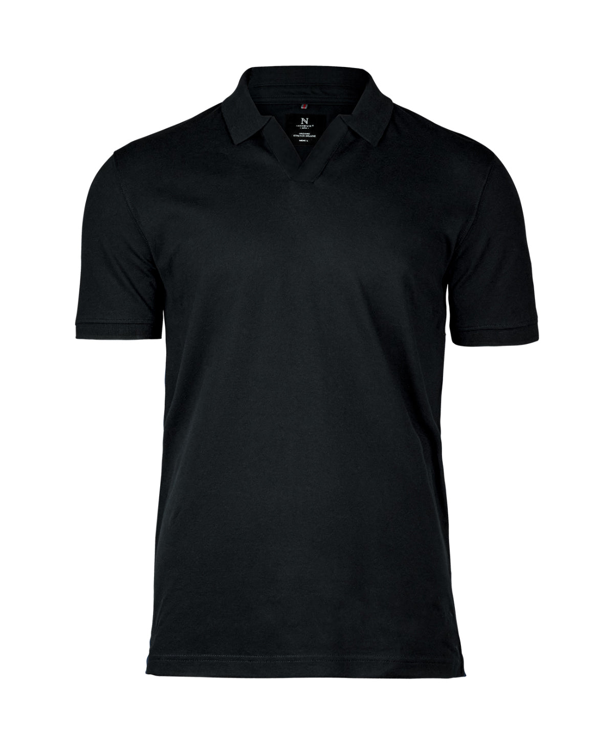 Nimbus Harvard v-neck – stretch deluxe polo in Black, front view