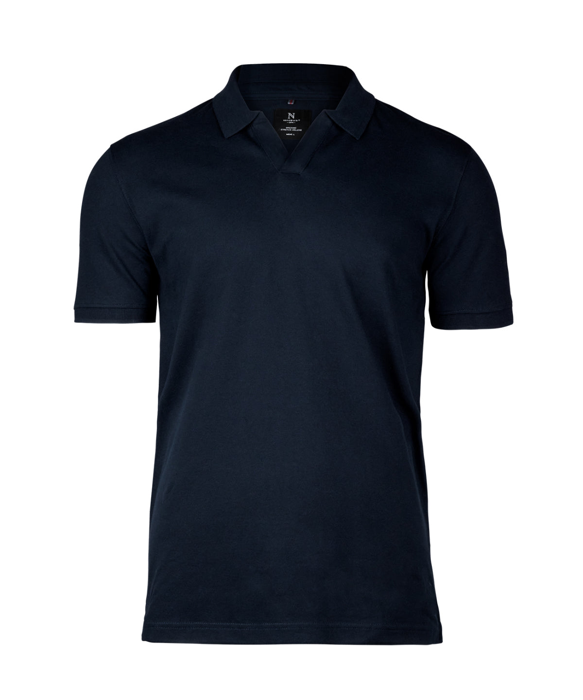 Nimbus Harvard v-neck – stretch deluxe polo in Dark Navy, front view