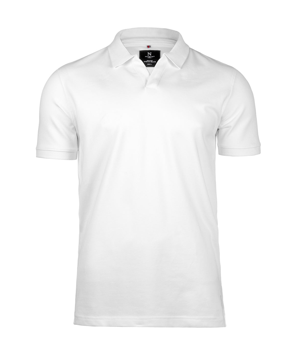 Nimbus Harvard v-neck – stretch deluxe polo in White, front view