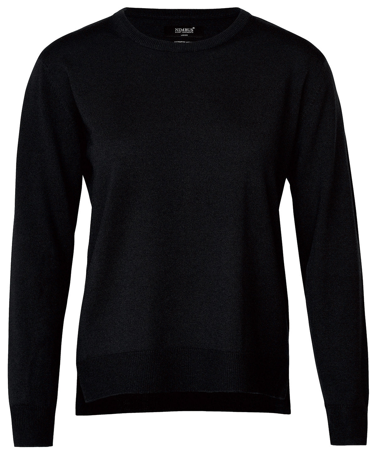 Nimbus Women’s Beaufort – extra fine Cashwool merino knit in Black, front view
