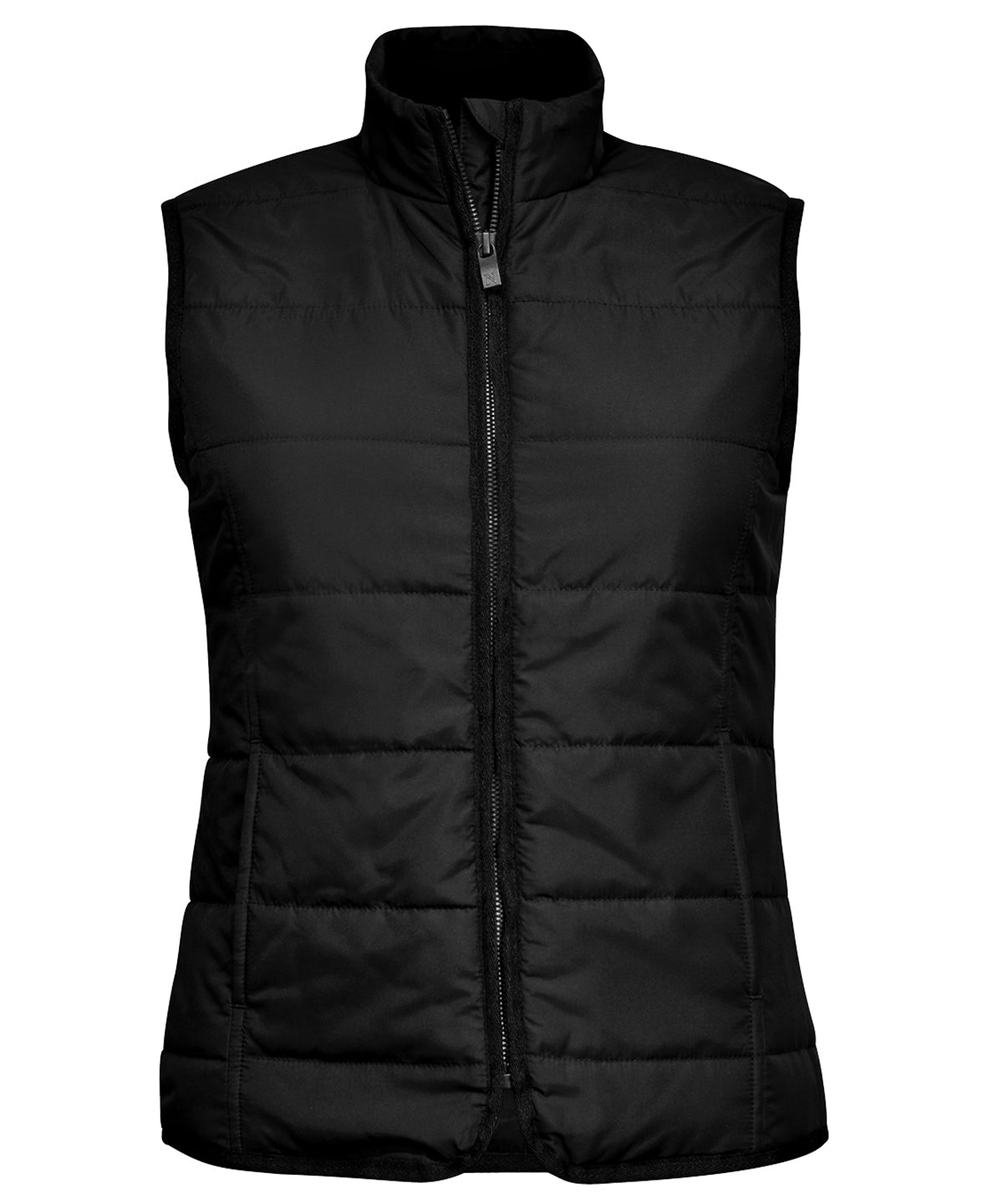 Nimbus Women’s Hudson – horizontal quilted gilet in Black, front view