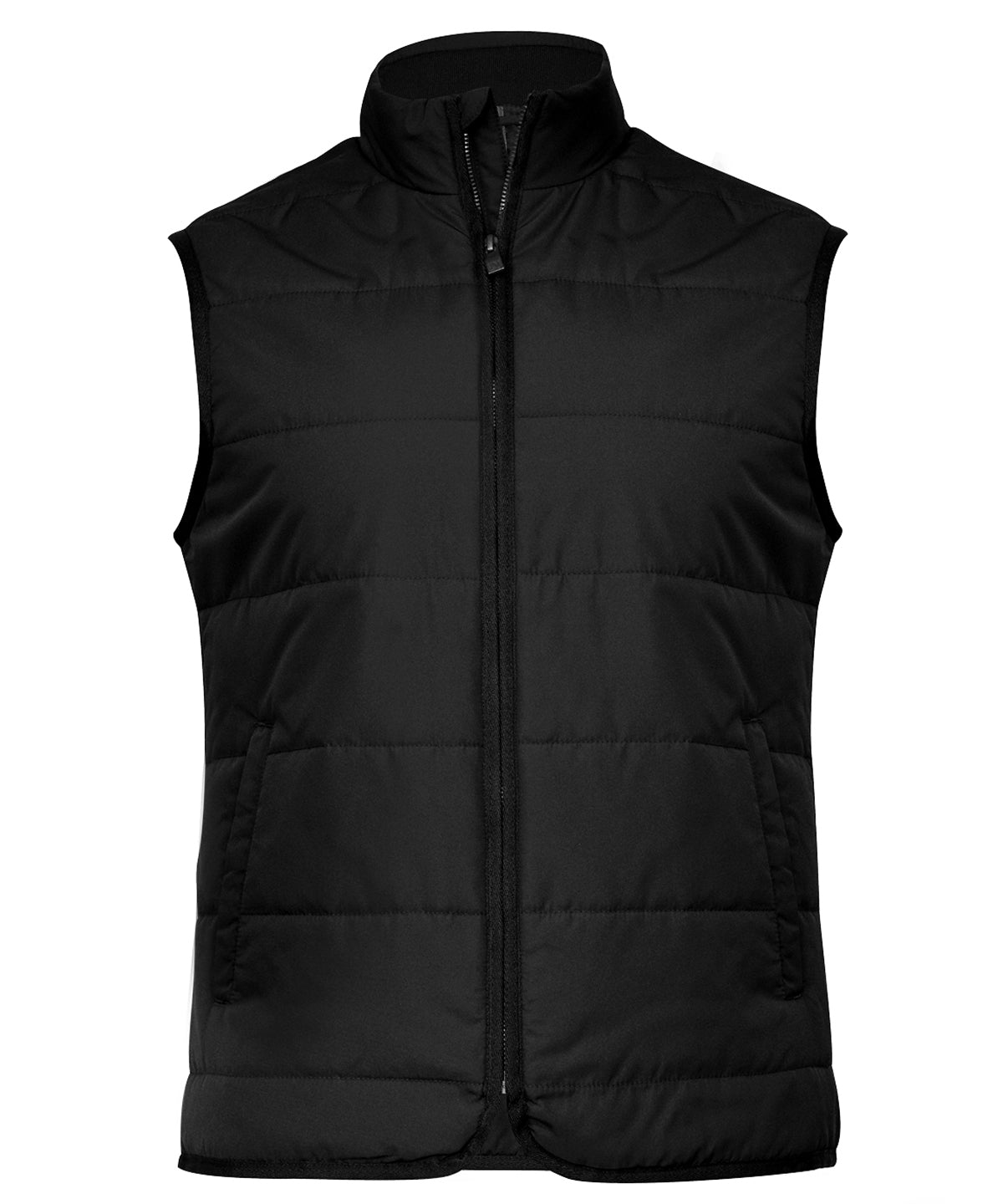 Nimbus Hudson – horizontal quilted gilet in Black, front view