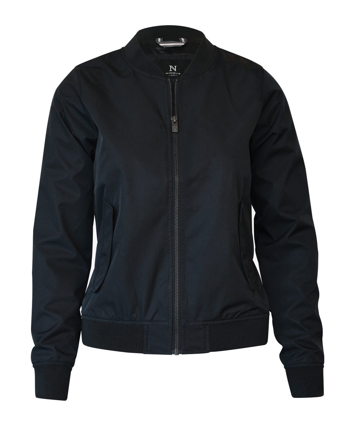 Nimbus Women’s Bleecker – authentic bomber jacket in Dark Navy, front view
