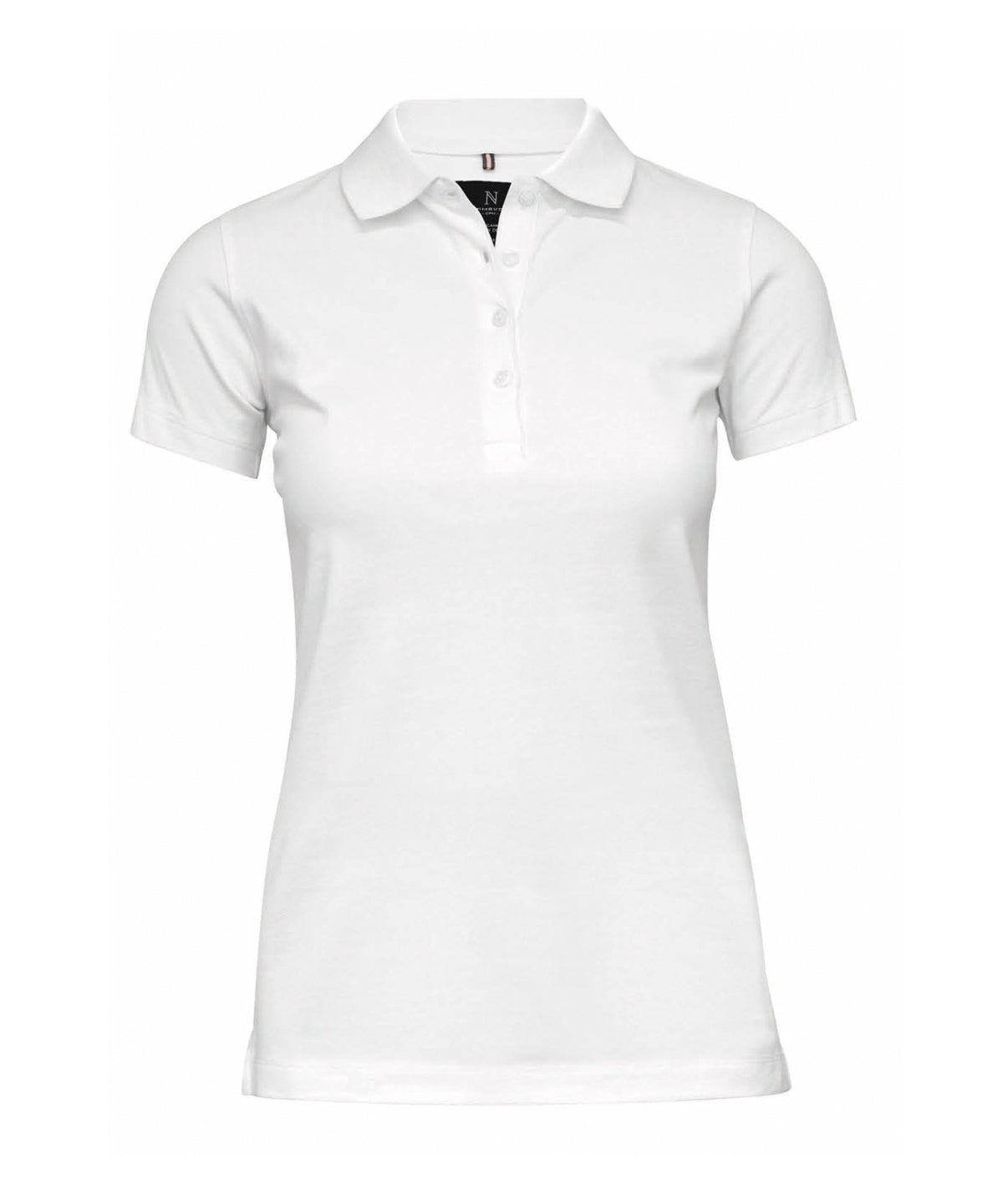 Nimbus Women’s Harvard classic – stretch deluxe polo in White, front view