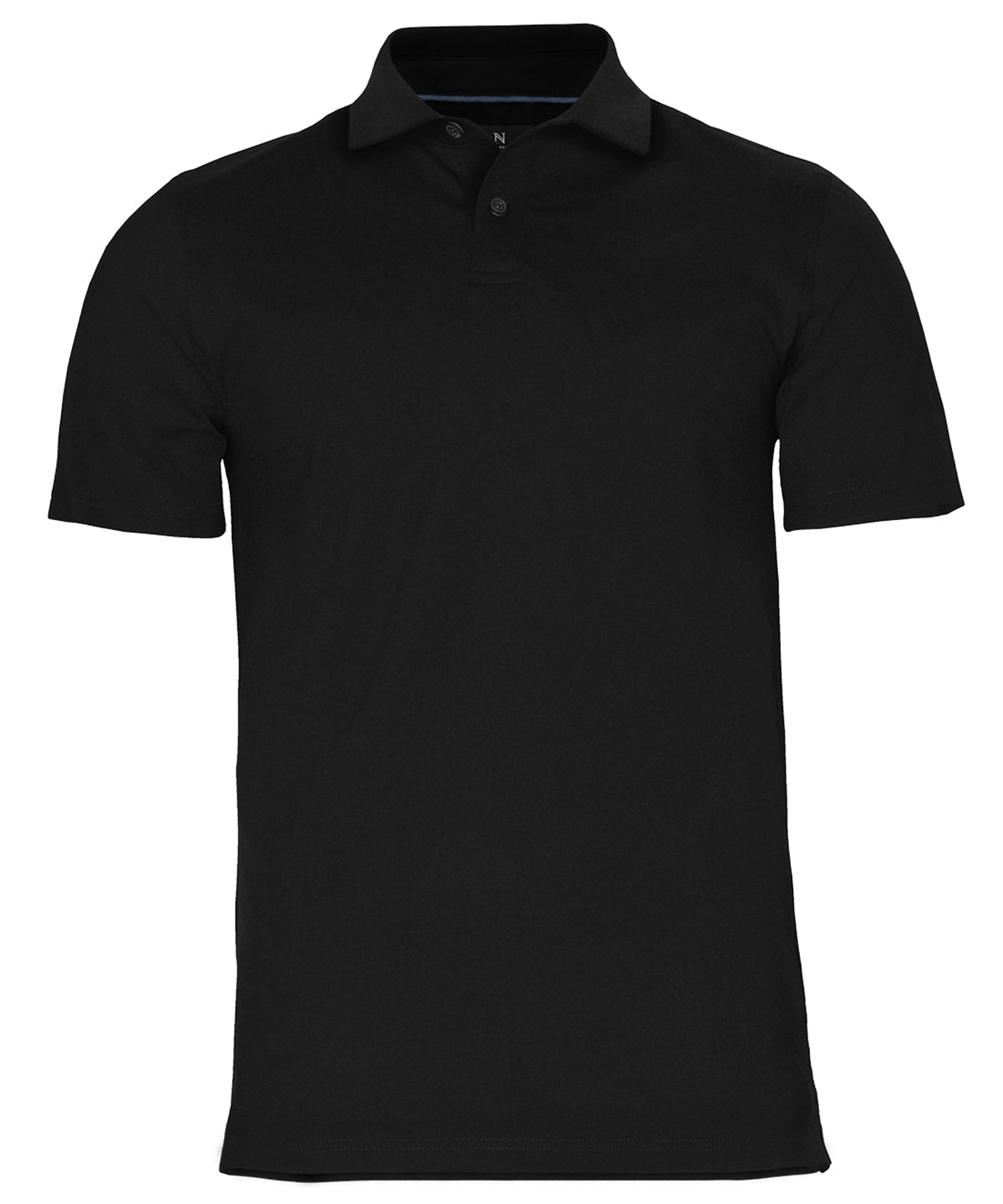 Nimbus Princeton - Stretch deluxe cutaway polo in Black, front view