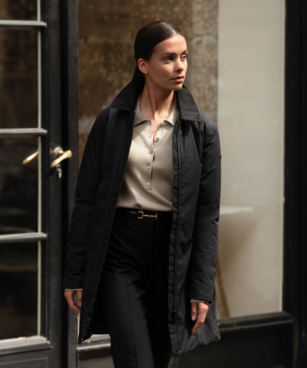 Nimbus Women’s Folcroft jacket in Black, lifestyle photo