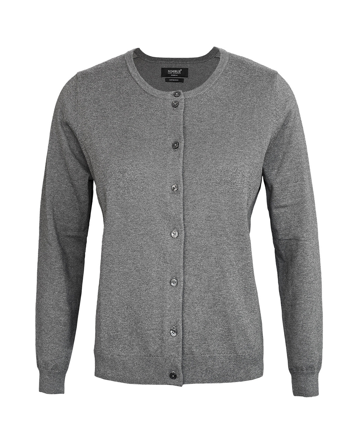 Nimbus Women’s Brighton cardigan in Grey Melange, front view