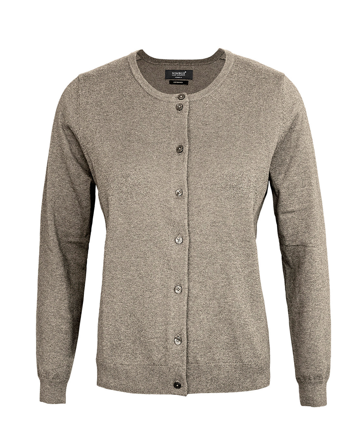 Nimbus Women’s Brighton cardigan in Sand Melange, front view