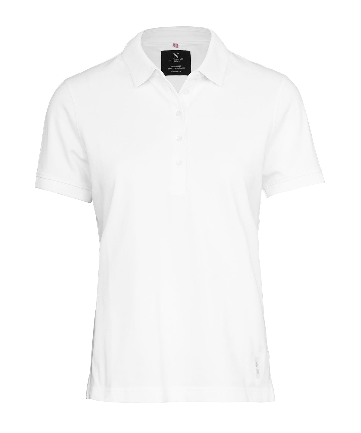 Nimbus Women’s Altavista – tri-blend deluxe polo in White, front view