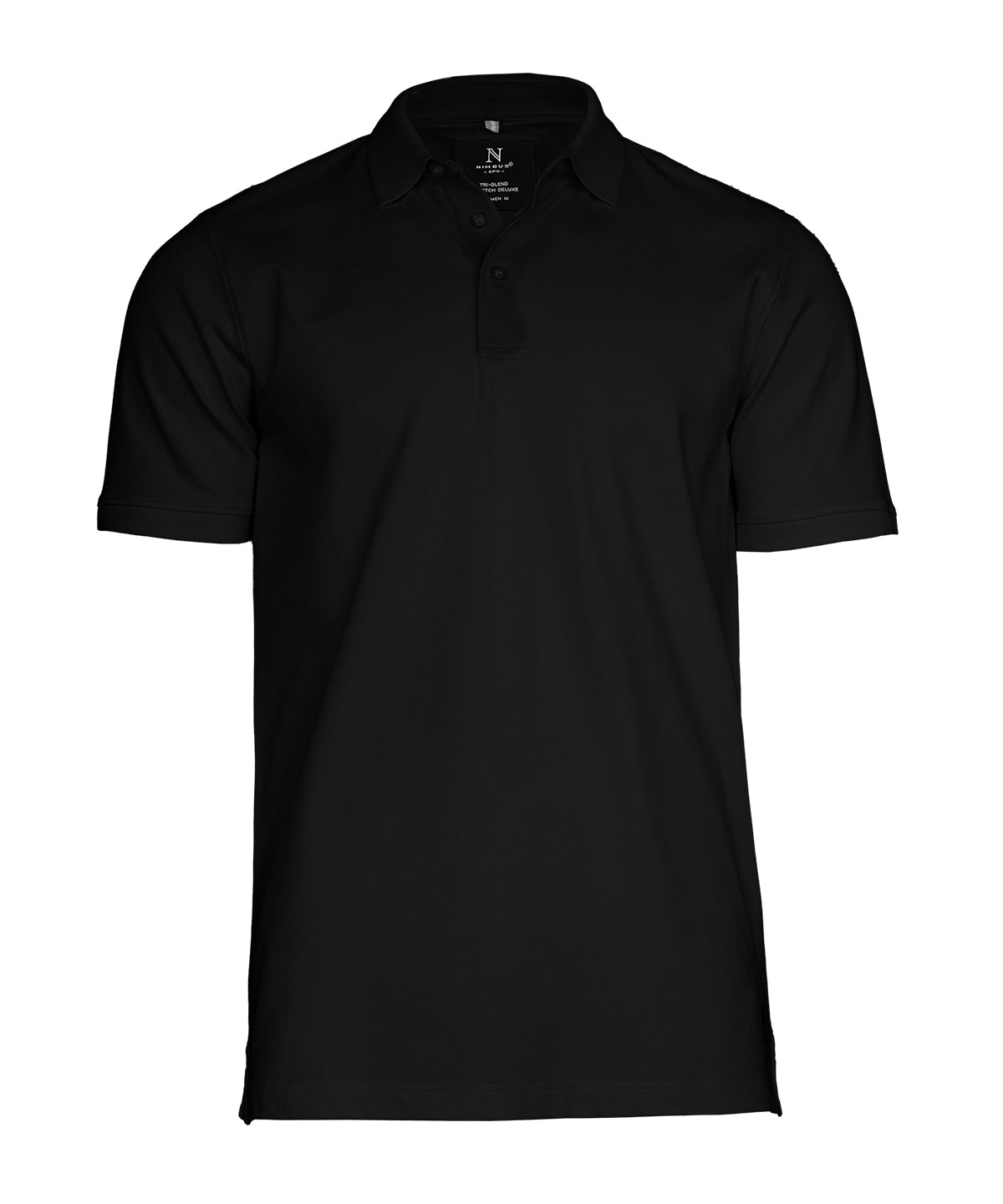 Nimbus Altavista – tri-blend deluxe polo in Black, front view