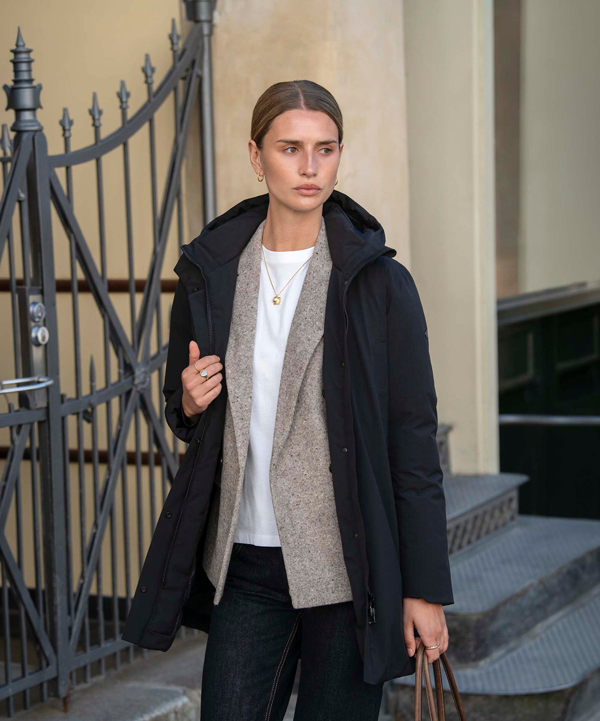 Nimbus Women’s Evermont – modern performance parka, lifestyle photo