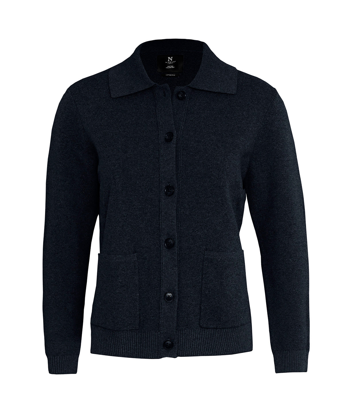 Nimbus Women’s Wilton – refined Milano knit overshirt in Navy, front view