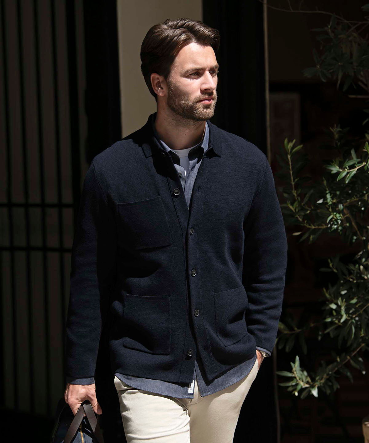 Nimbus Wilton – refined Milano knit overshirt, lifestyle photo