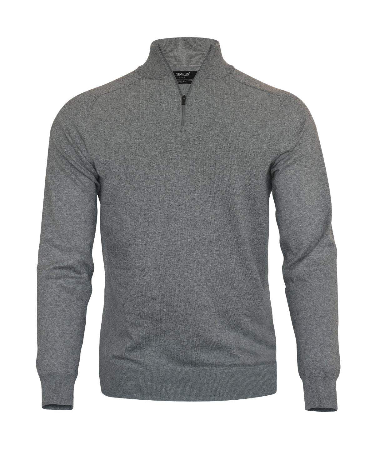 Nimbus Brighton 1/4-zip in Grey Melange, front view
