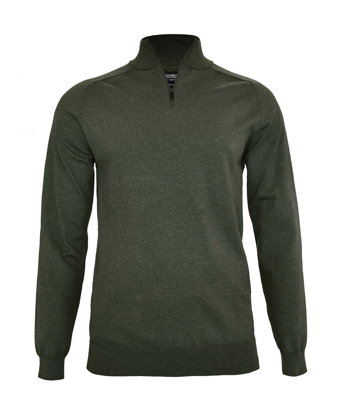 Nimbus Brighton 1/4-zip in Olive Melange, front view