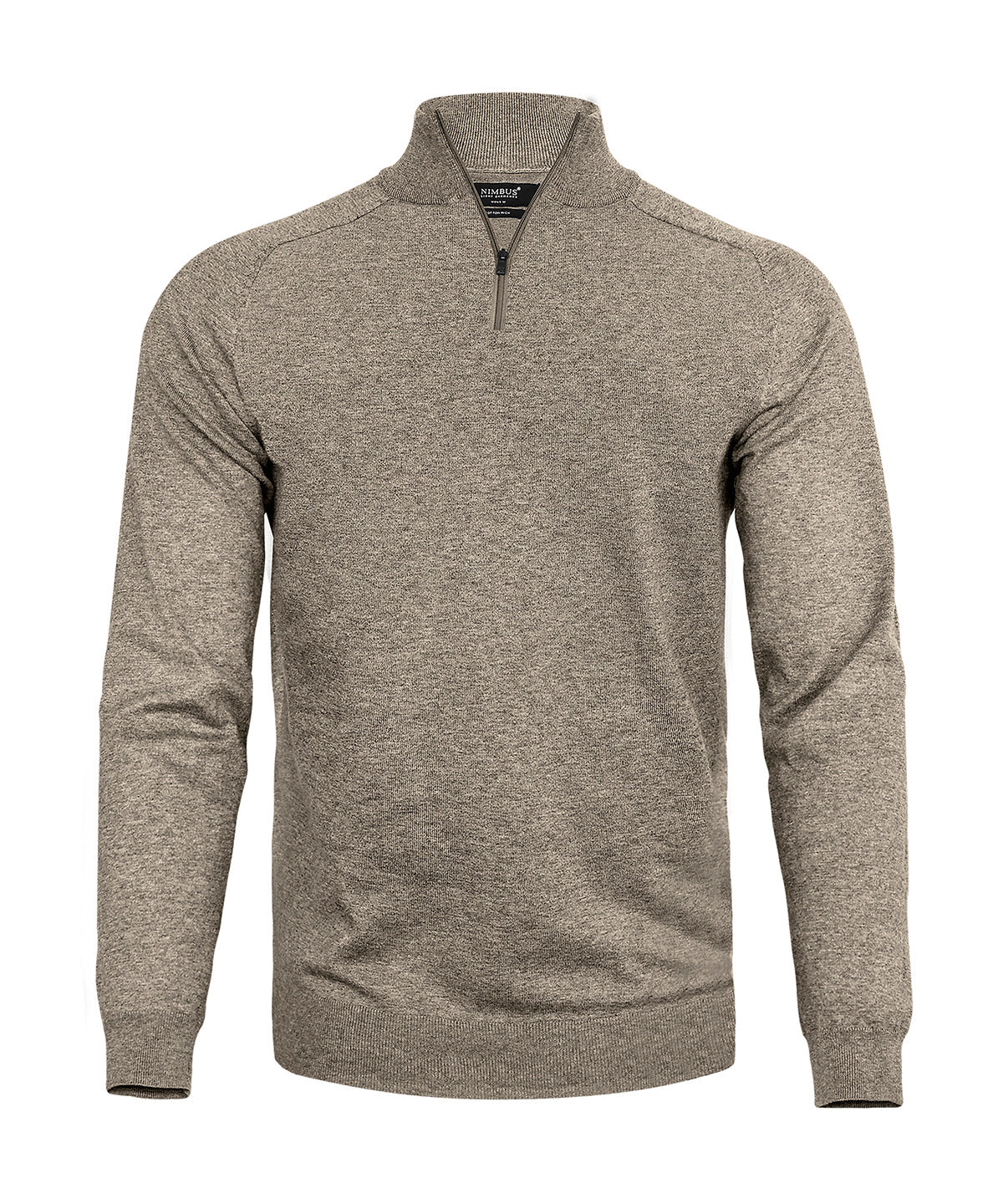Nimbus Brighton 1/4-zip in Sand Melange, front view