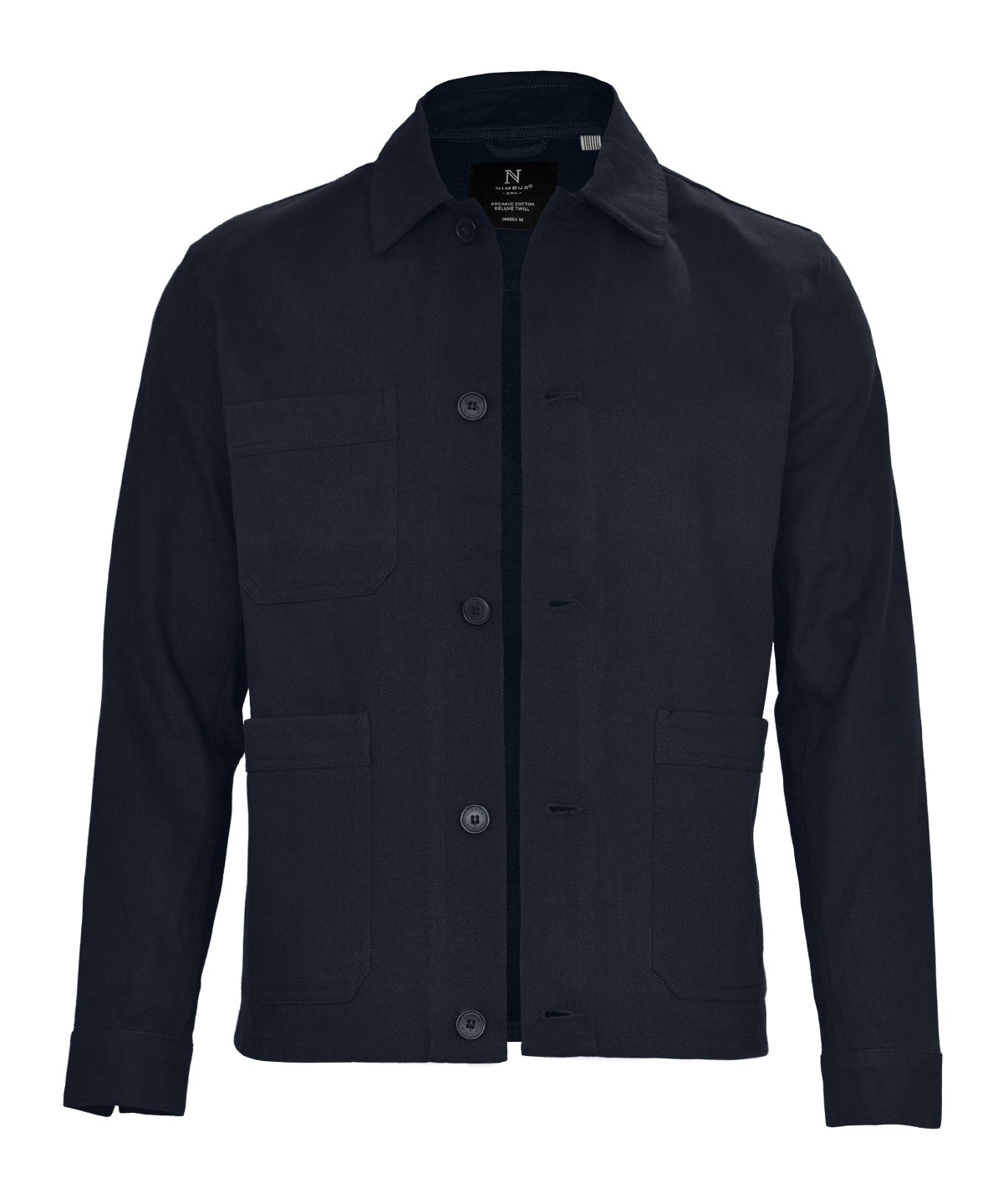 Nimbus Sonoma twill unisex overshirt in Dark Navy, front view