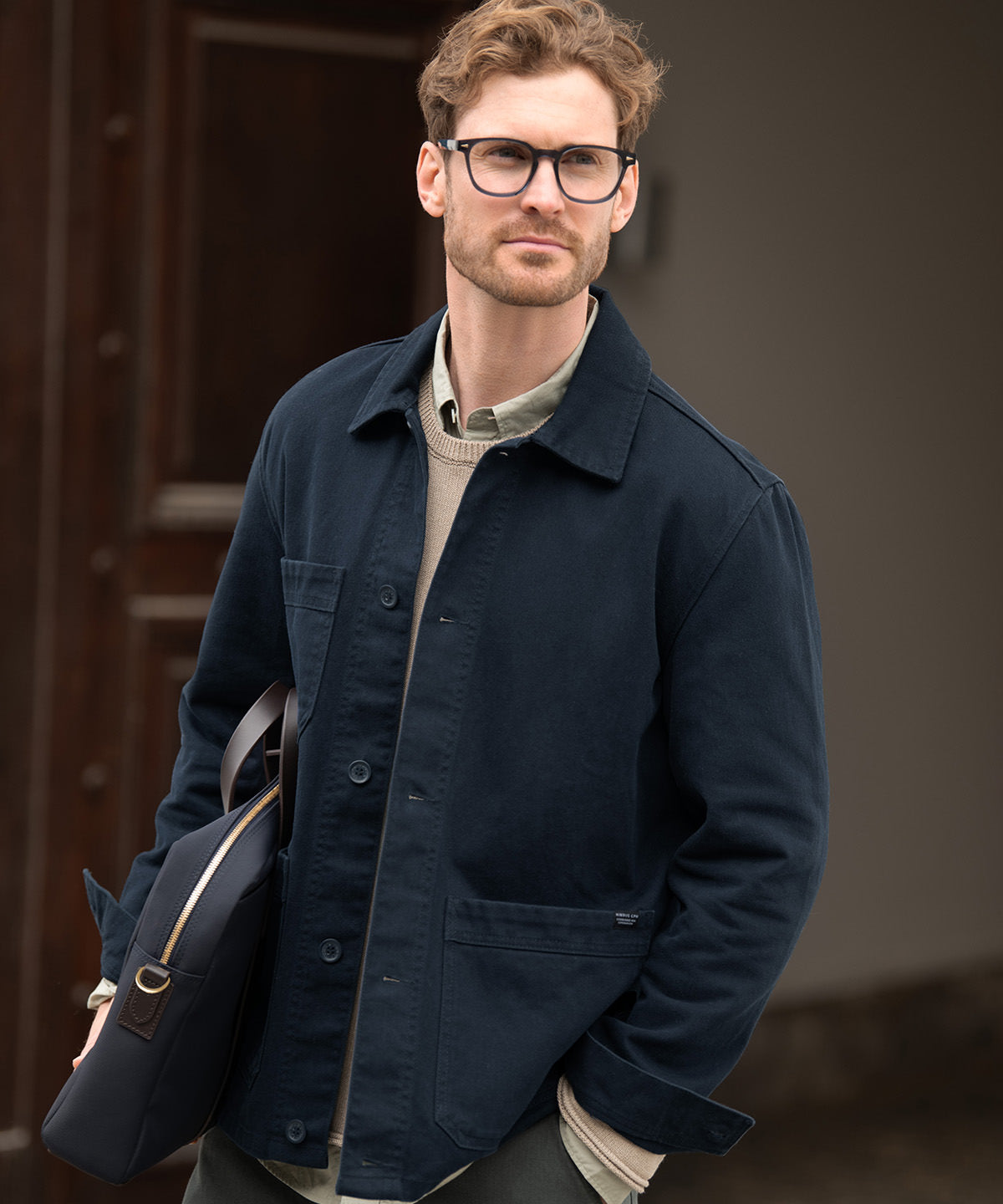 Nimbus Sonoma twill unisex overshirt, lifestyle photo