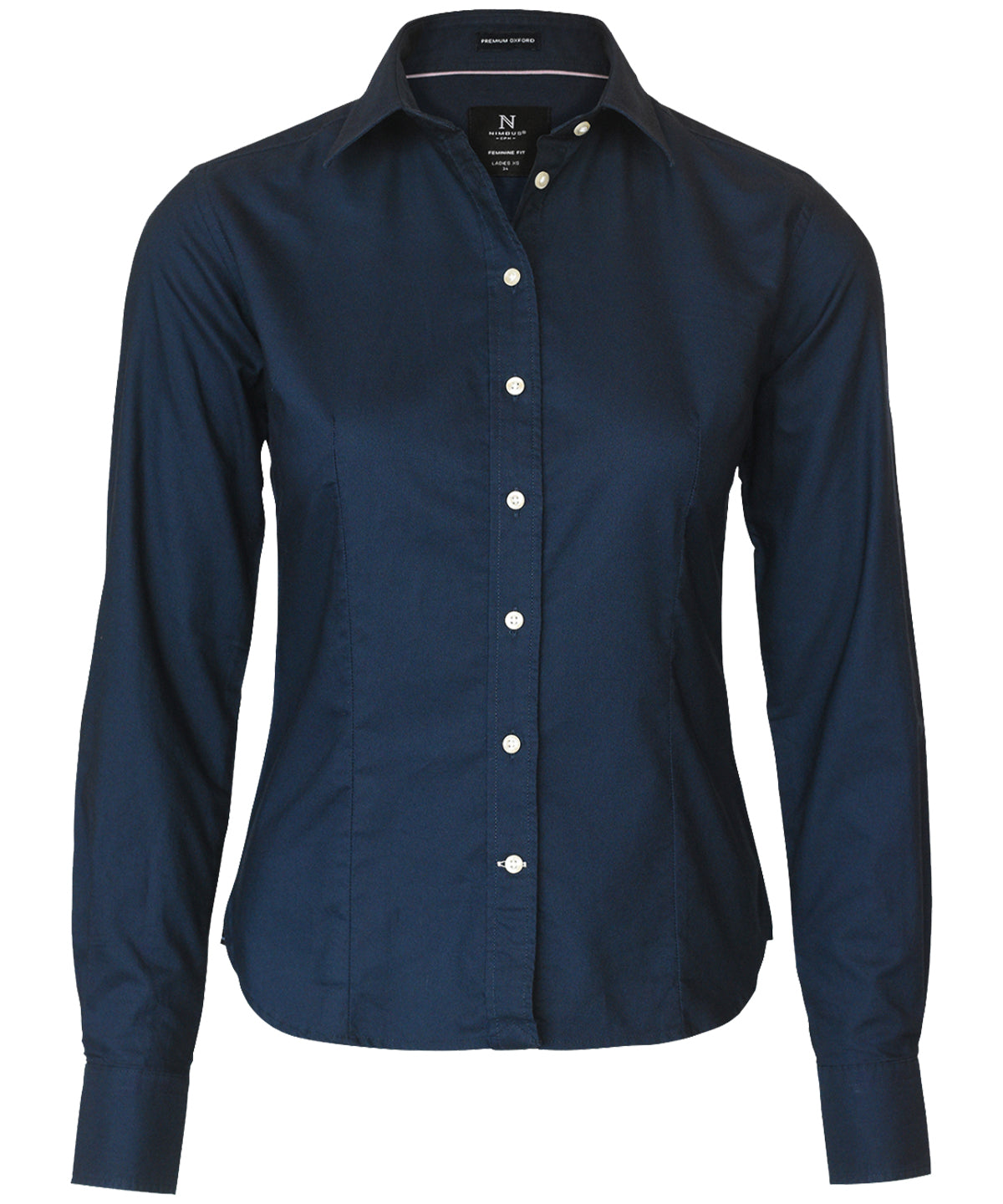 Nimbus Women’s Rochester – classic Oxford shirt in Ocean Blue, front view