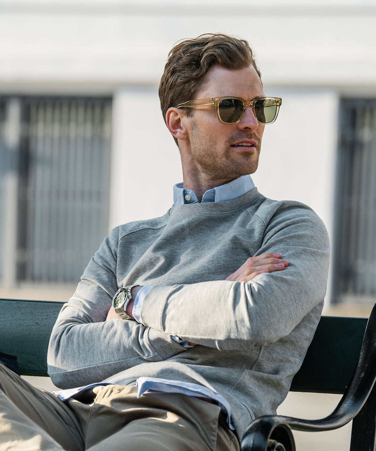 Nimbus Newport – luxury lightweight crewneck, lifestyle photo