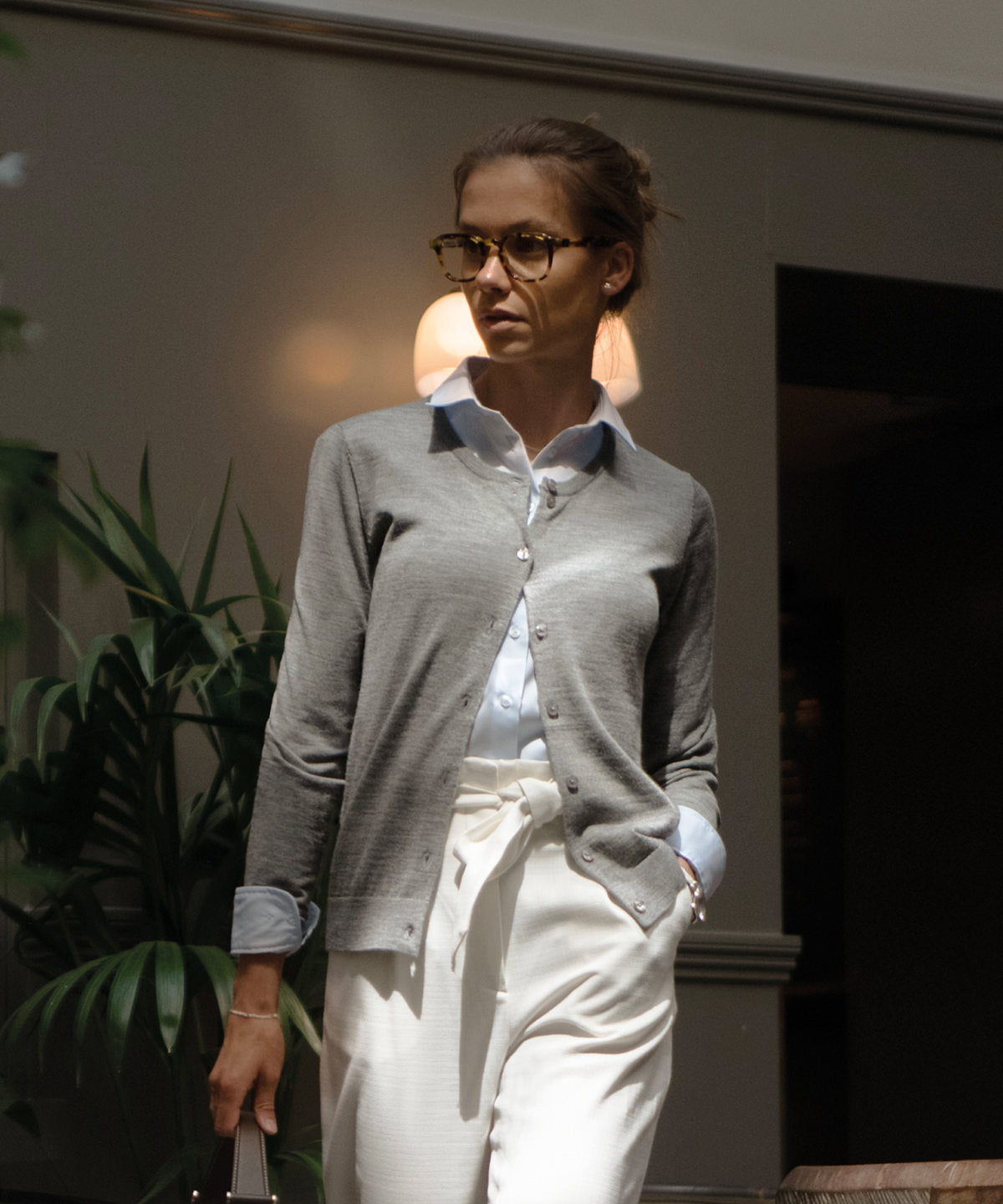 Nimbus Women’s Phoenix – luxurious merino blend cardigan, lifestyle photo