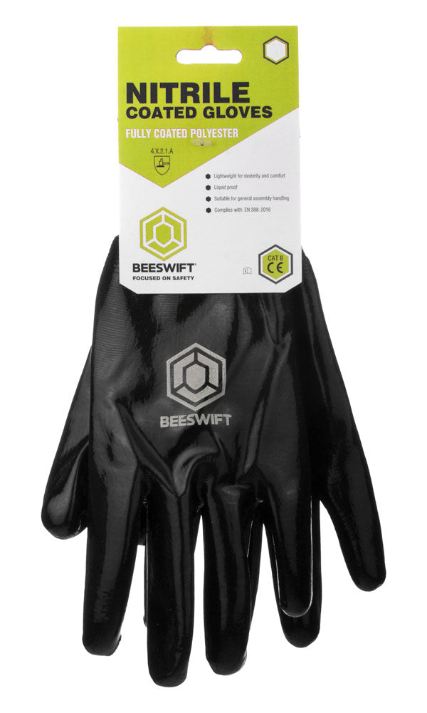 Click Nitrile Fully Coated Black Xl Pos, main product image